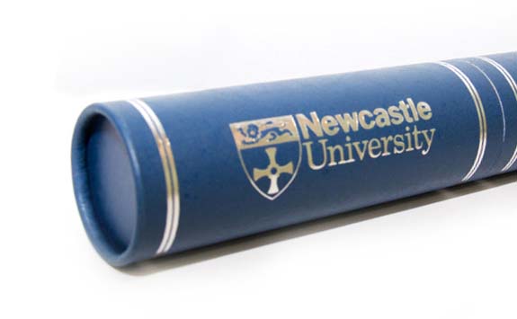 Example of a Newcastle University Parchment tube